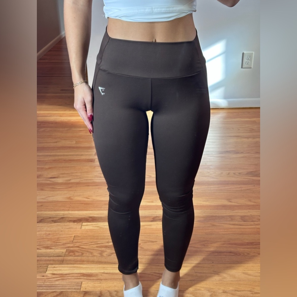 Gymshark Training Leggings Brown Medium
